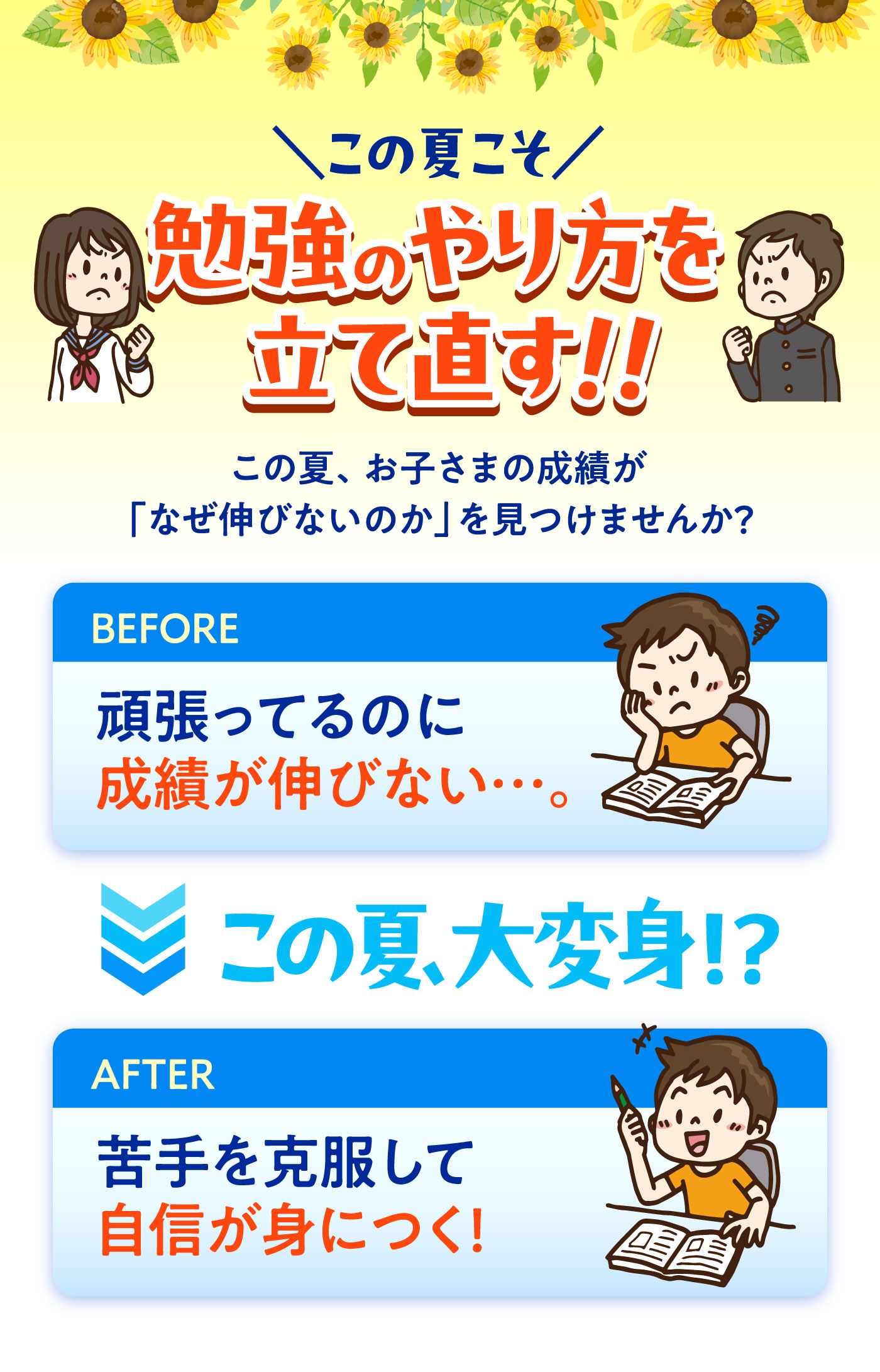 この夏こそ 勉強のやり方を立て直す