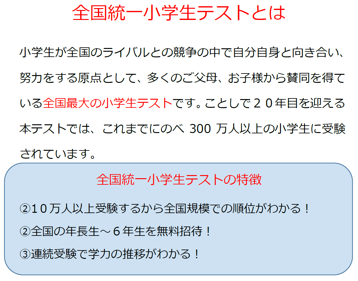 全国統一小学生テストとは