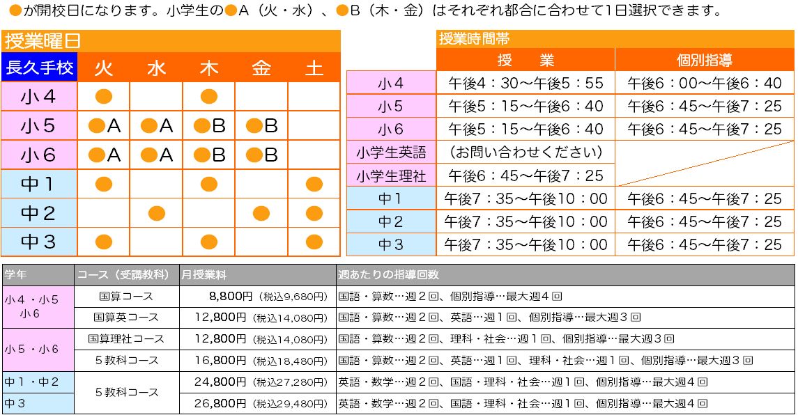 2026年度4月以降の時間割
